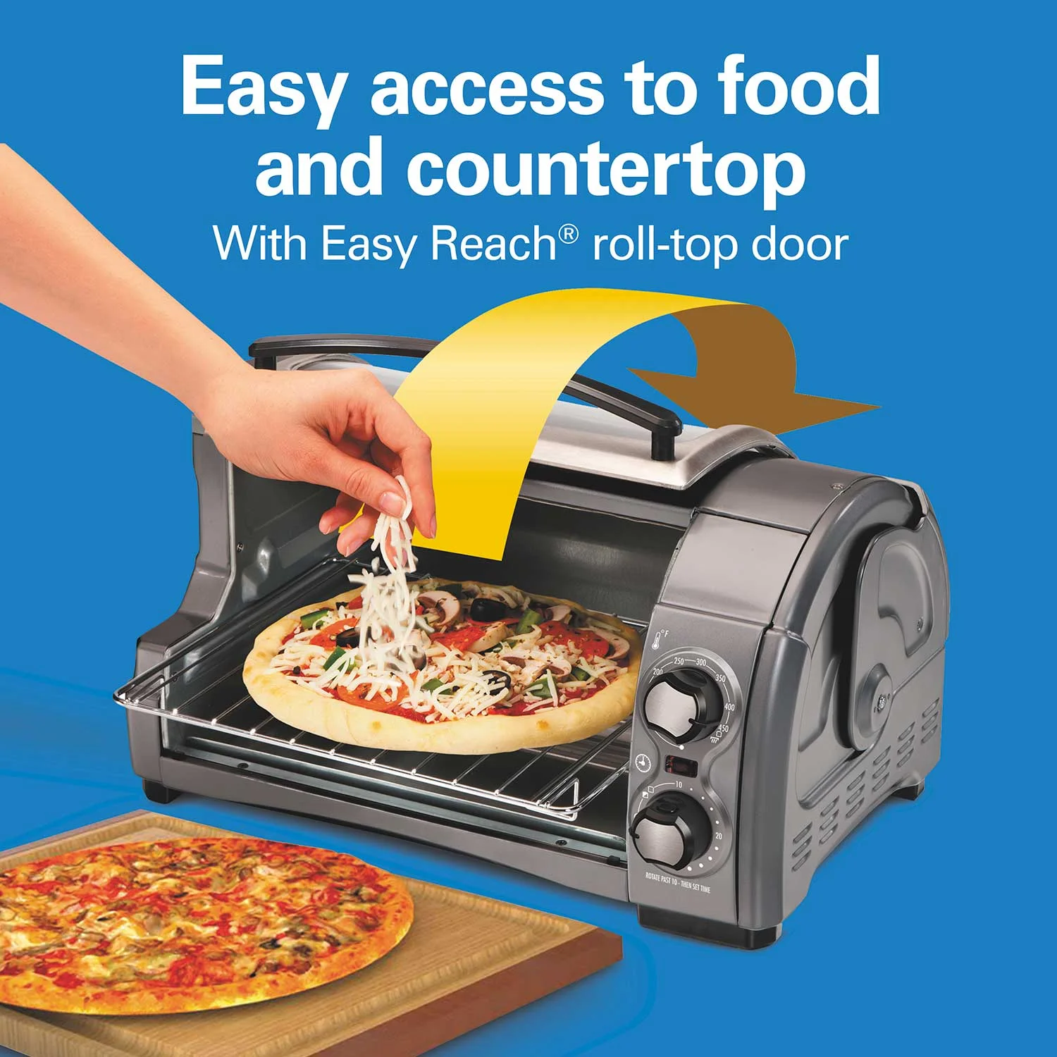 Easy Reach® 4 Slice Toaster Oven with Roll-Top Door - Image 2
