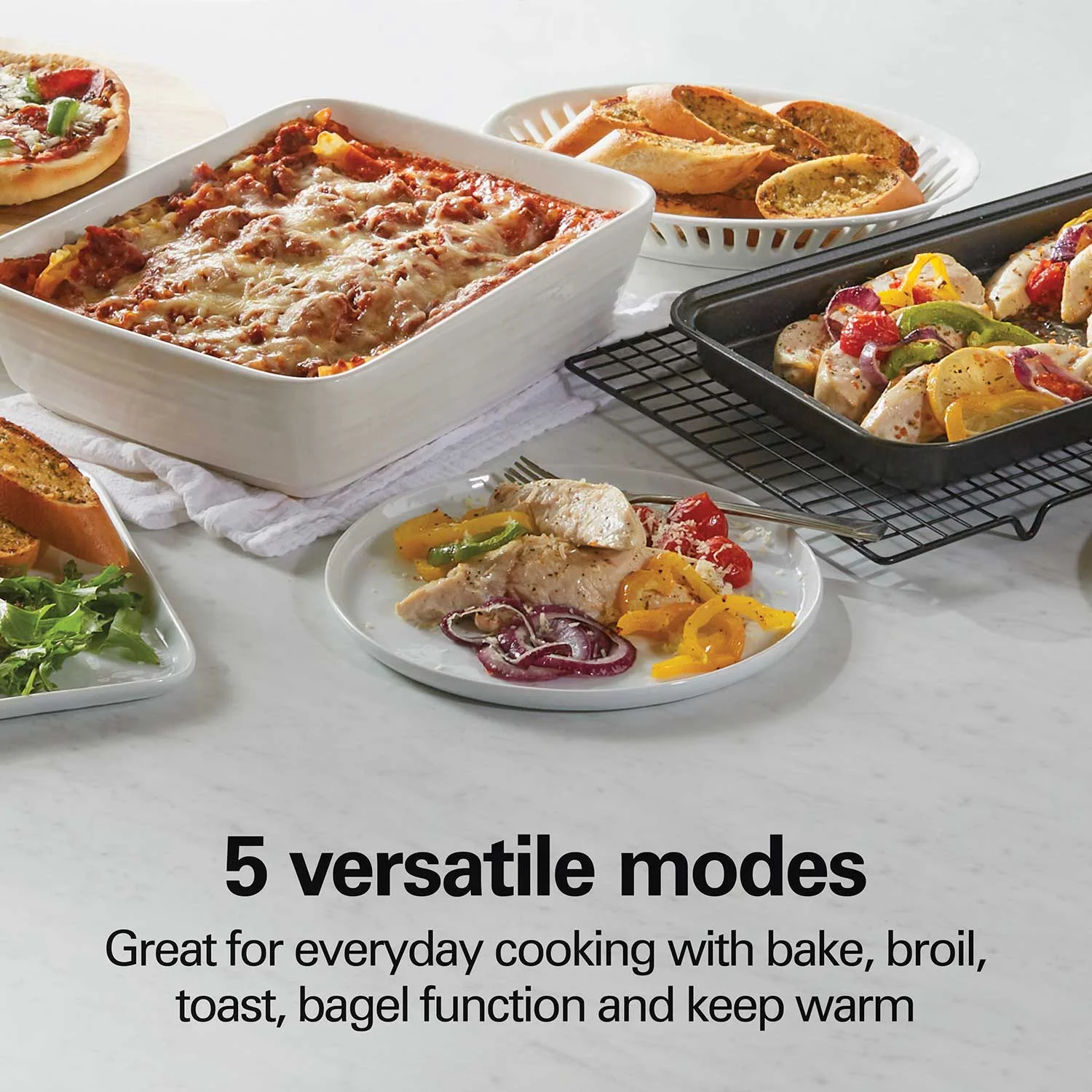 4 Slice Toaster Oven, Red - Image 3