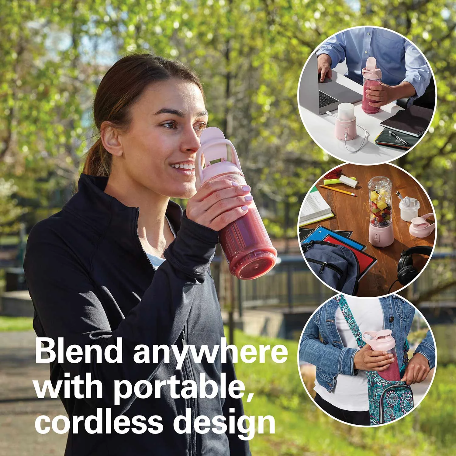 Alternative view of Blend Now™ Portable Cordless Blender, Rose