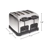 Classic 4 Slice Toaster with Sure-Toast Technology, Stainless Steel - Image 8