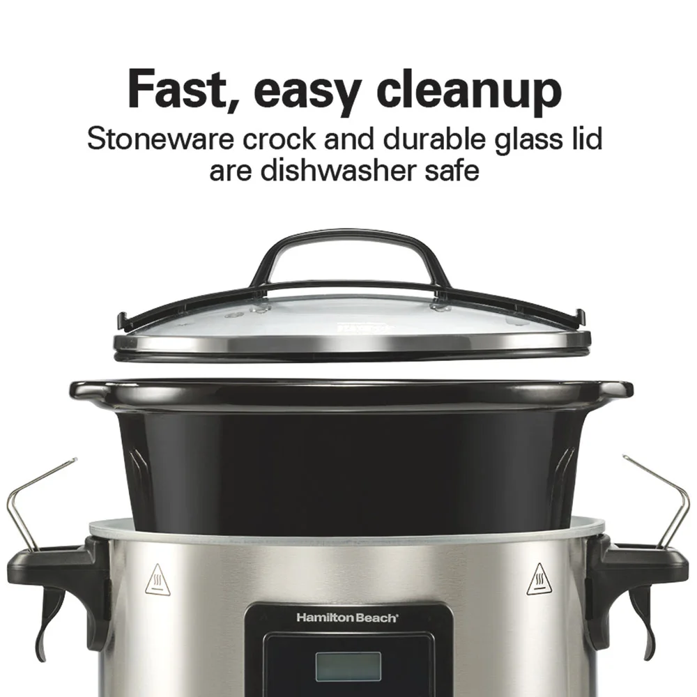 Programmable Stay or Go® 6 Qt. Slow Cooker, Stainless Steel - Image 7