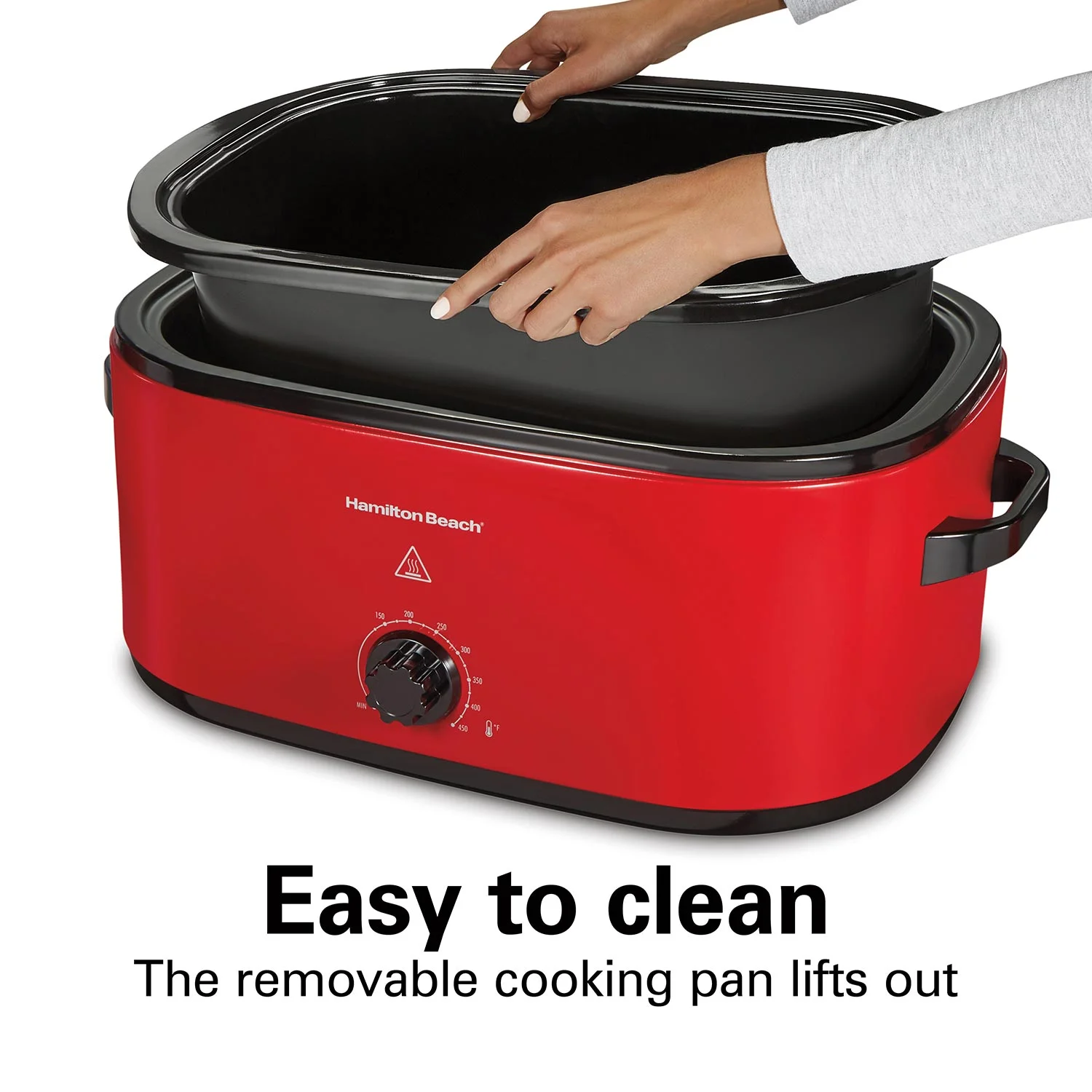 Electric Roaster Oven, 22 Quarts, Red - Image 5