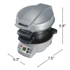 Breakfast Sandwich Maker with Timer, Silver - Image 8