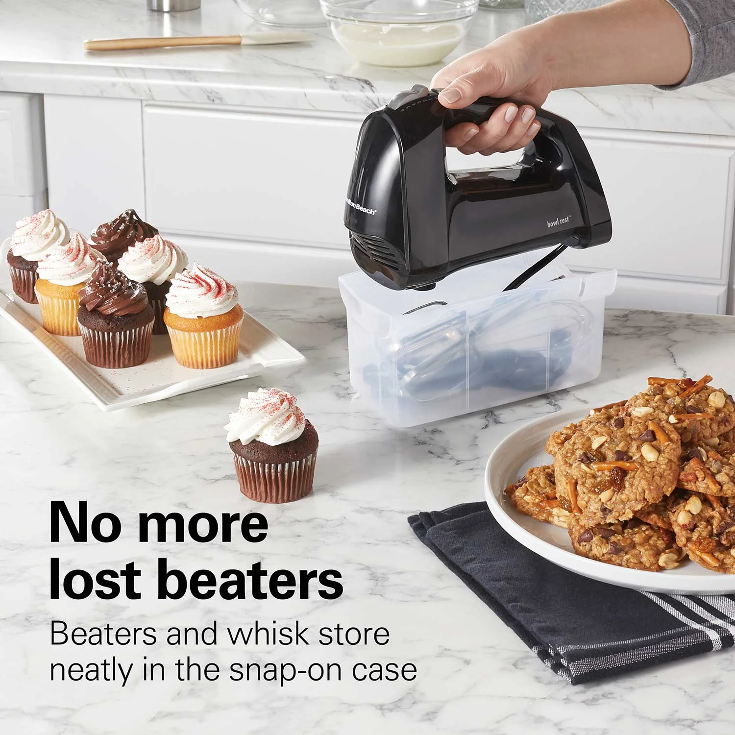 Alternative view of 6 Speed Hand Mixer with Quick Burst™ and Snap-On Case