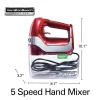 Hamilton Beach® Professional Hand Mixer 5 Speed, Red - Image 5