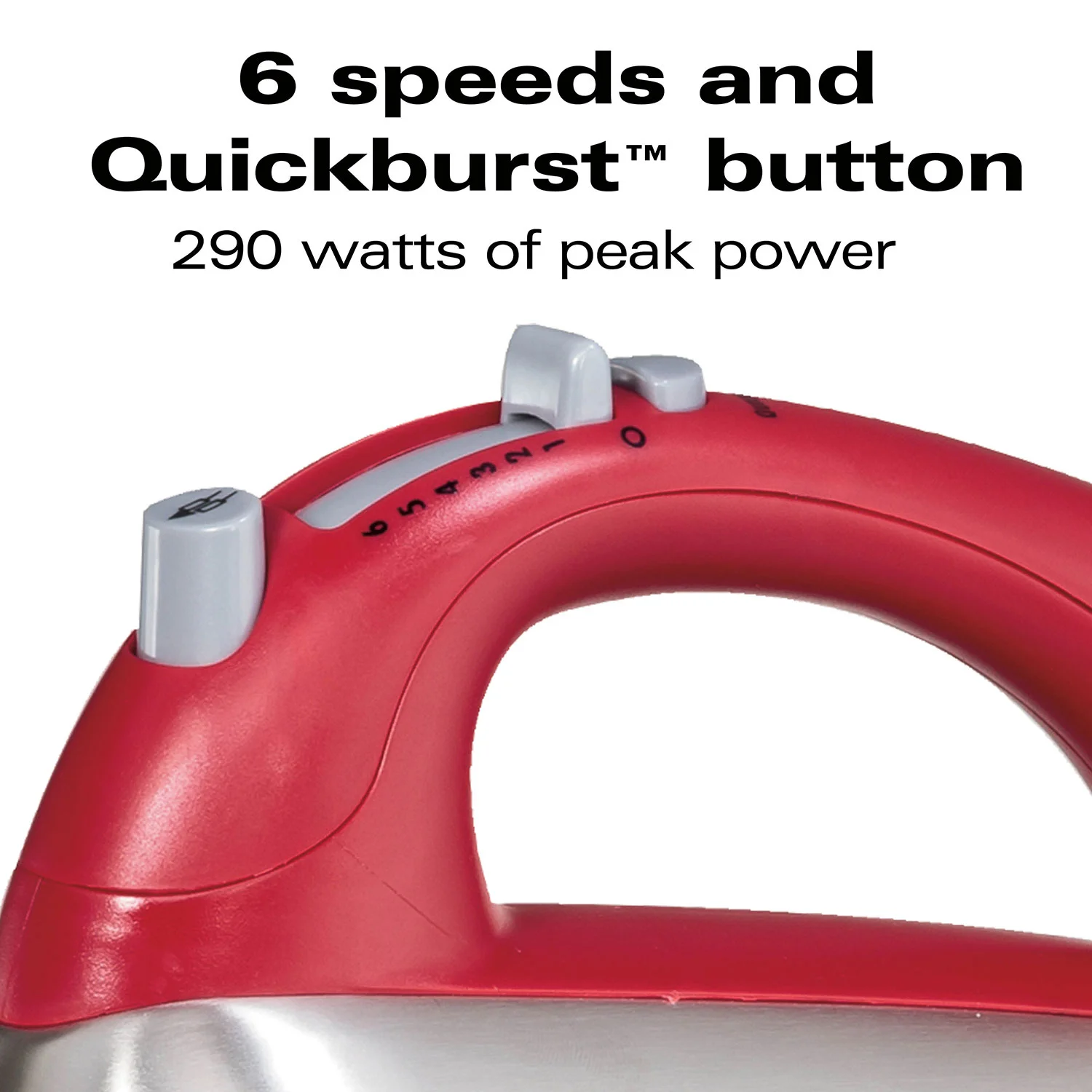 6 Speed Classic Stand Mixer, Red - Image 3
