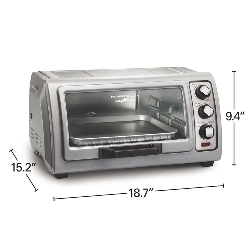 Easy Reach® Toaster Oven, Silver - Image 8