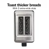 2 Slice Brushed Toaster with Extra-Wide Slots Stainless Steel - Image 2