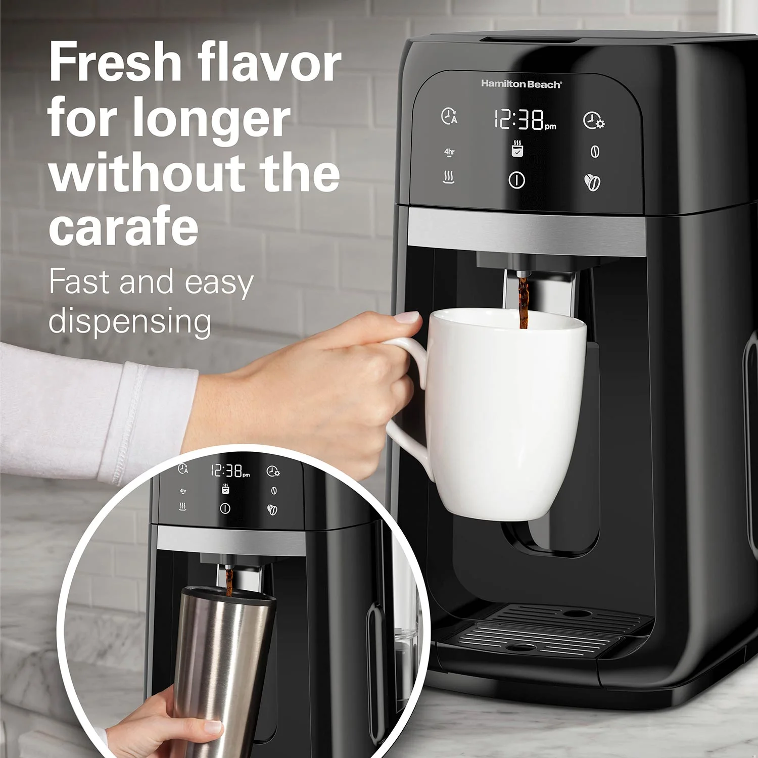 Alternative view of One Press® Dispensing Coffee Maker, 14 Cup