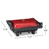 Panini Press & Gourmet Sandwich Maker, Red - Image 8