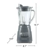 Power Elite™ Blender with 40 oz. Glass Jar, Gray - Image 8