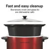 7 Quart Programmable Slow Cooker, Red - Image 6