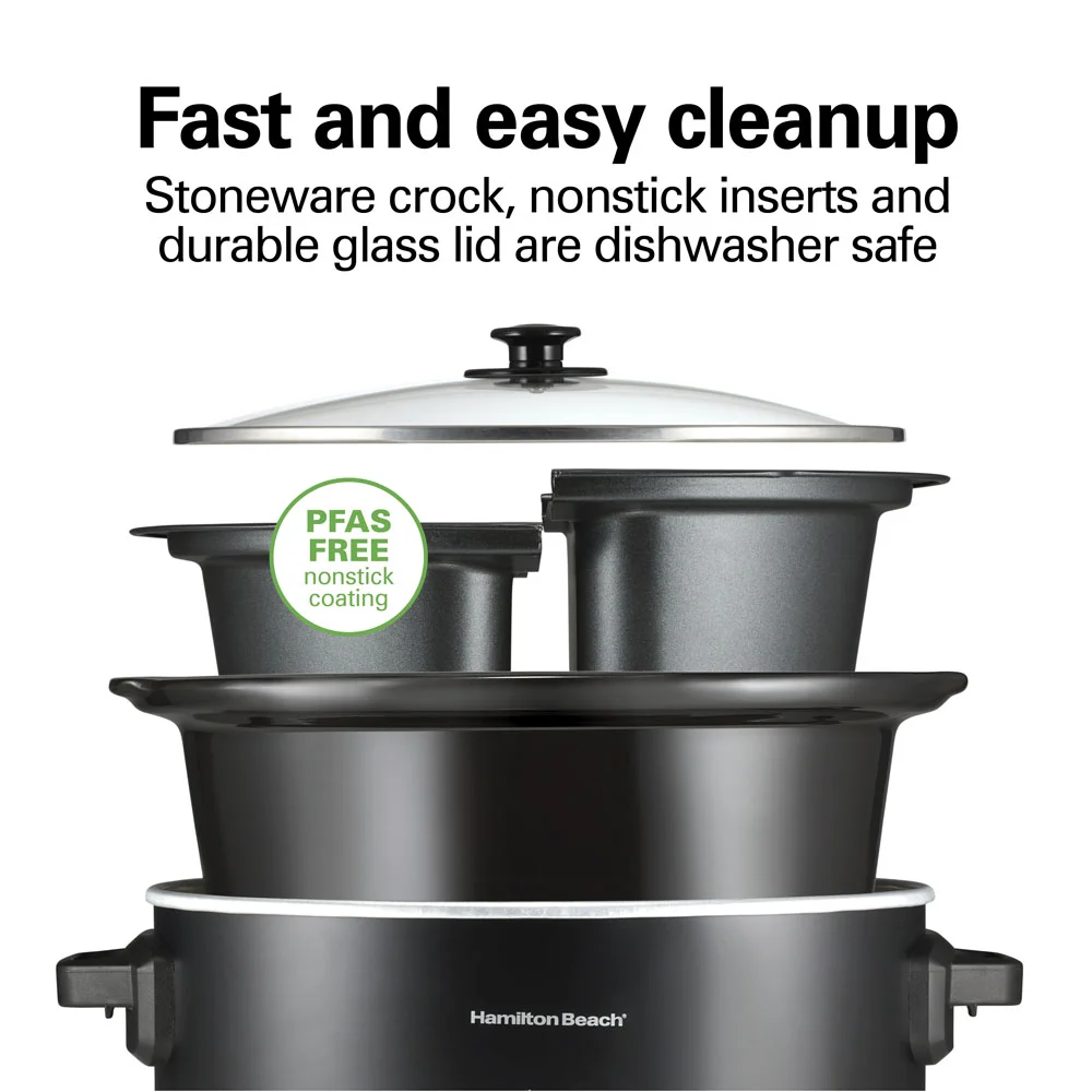 6 Quart Double-Dish Slow Cooker - Image 6