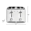 4 Slice Toaster with Extra-Wide Slots, White - Image 6