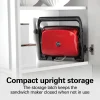 Panini Press & Gourmet Sandwich Maker, Red - Image 6