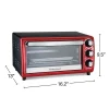 4 Slice Toaster Oven, Red - Image 7