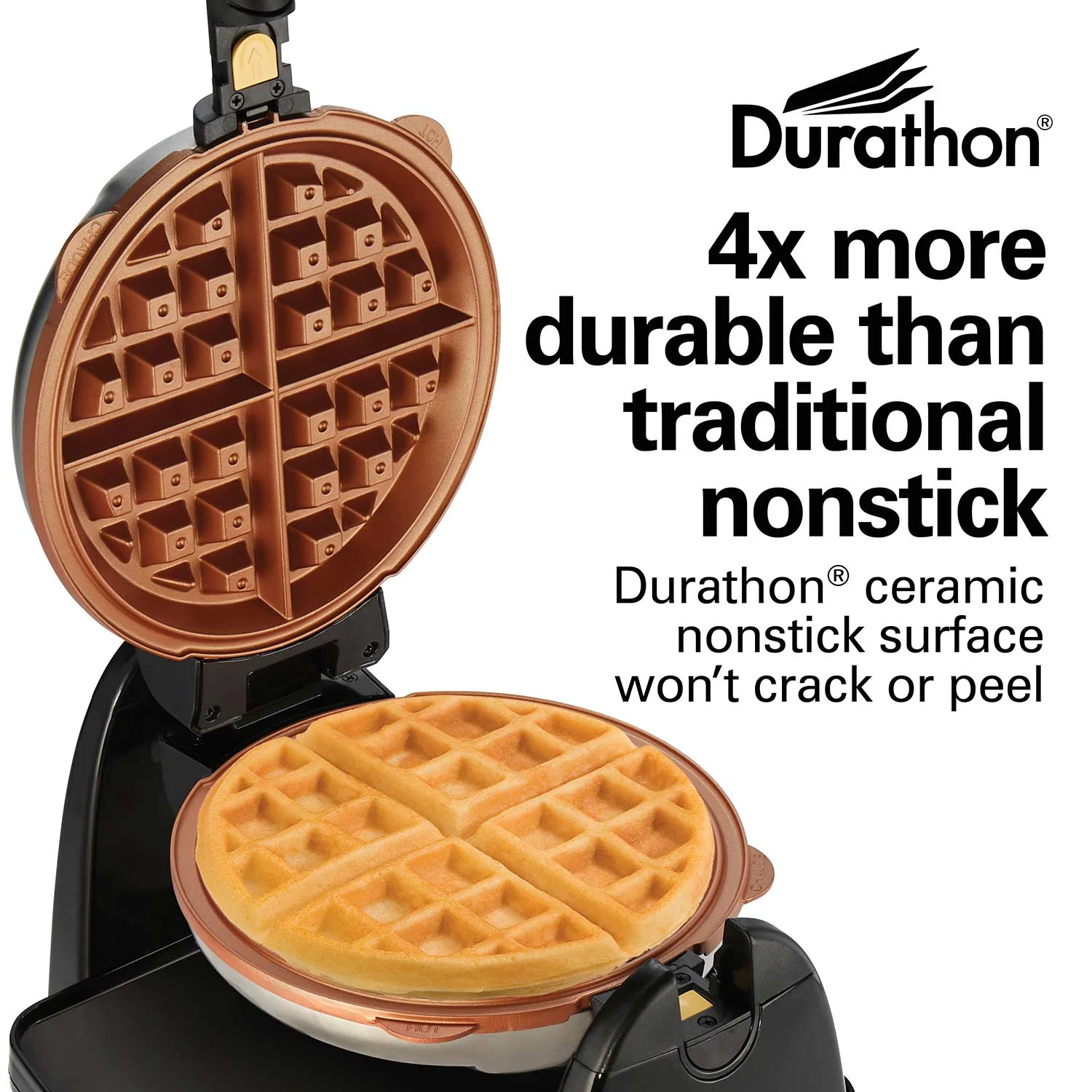 Durathon® Removable-Grid Belgian Waffle Maker - Image 3