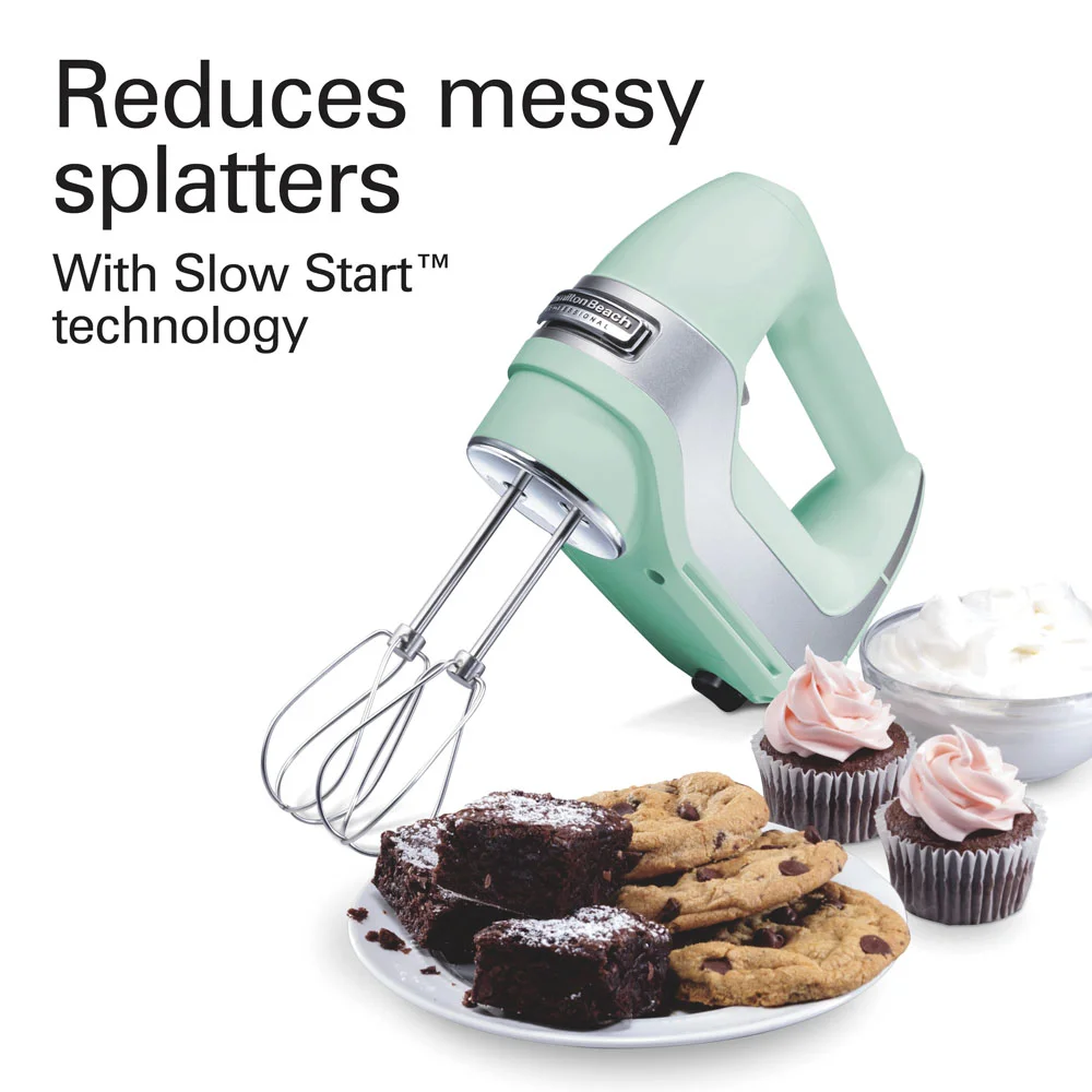 Alternative view of Hamilton Beach® Professional Hand Mixer 5 Speed, Mint