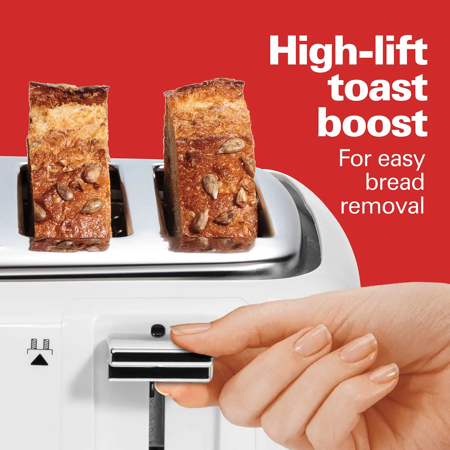 Alternative view of 4 Slice Toaster with Extra-Wide Slots, White