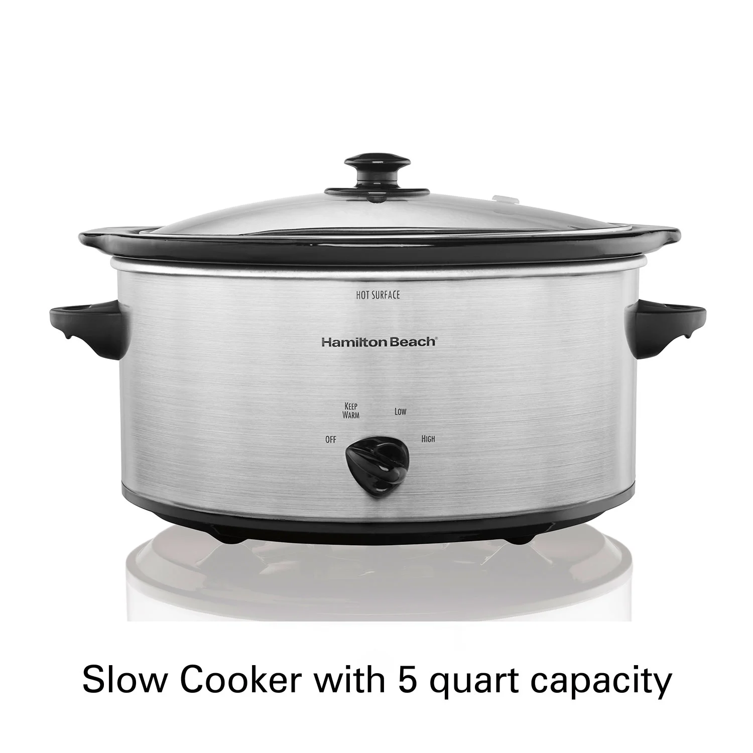 Alternative view of 5 Quart Slow Cooker, Silver