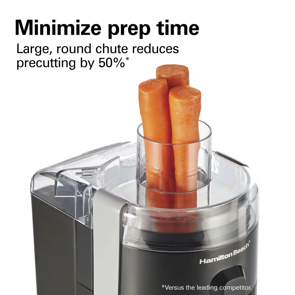 HealthSmart® Compact Juice Extractor, Black & Gray - Image 3