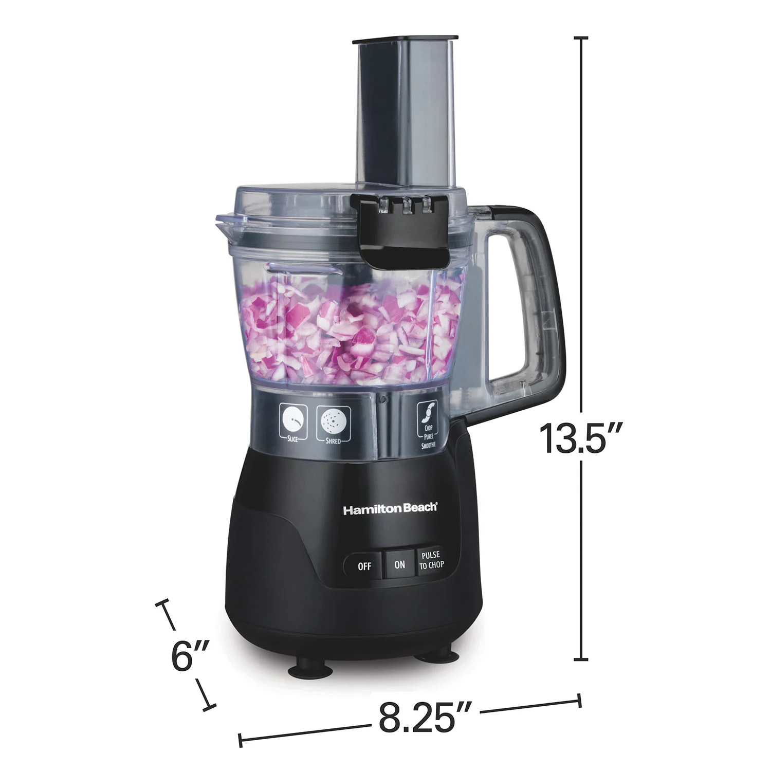 Hamilton Beach® Stack & Snap™ 4 Cup Food Processor, Chopper & Blender, Black, 70510 - Image 8