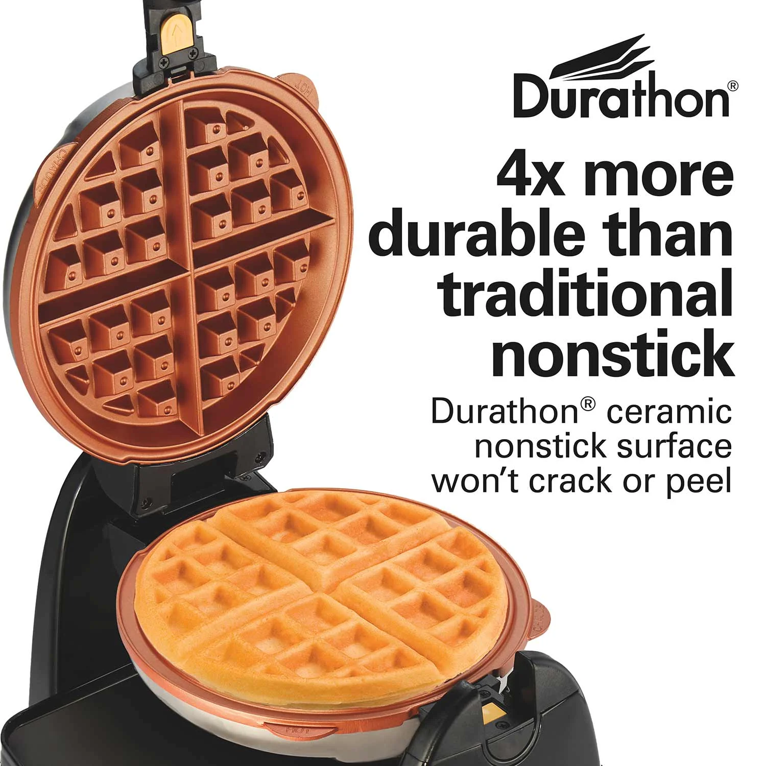 Durathon Removable-Grid Belgian Waffle Maker - Image 3