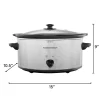 5 Quart Slow Cooker, Silver - Image 7