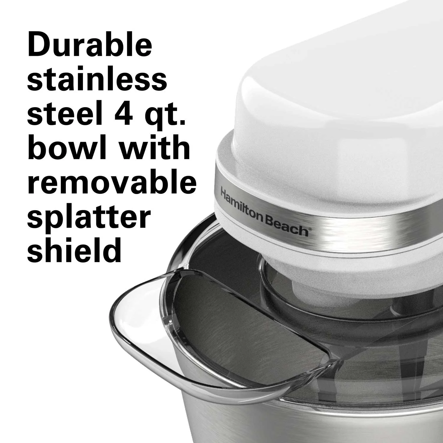 7 Speed Mixer, 4 Quart Capacity, White - Image 5