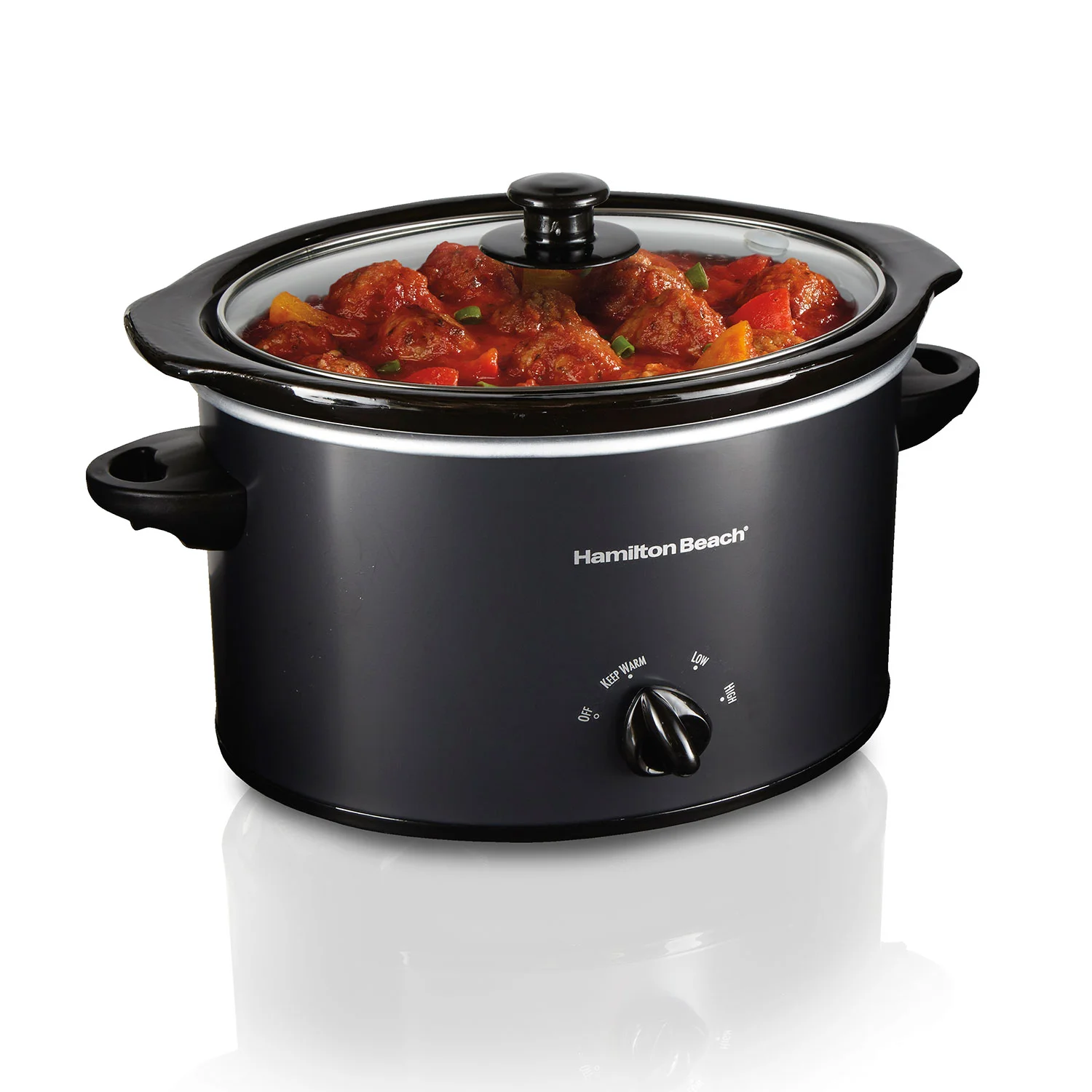 3 Quart Slow Cooker, Matte Black