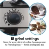 Hamilton Beach Flat Burr Coffee Grinder,18 Grind Settings,Stainless Steel Housing, 80385 - Image 2