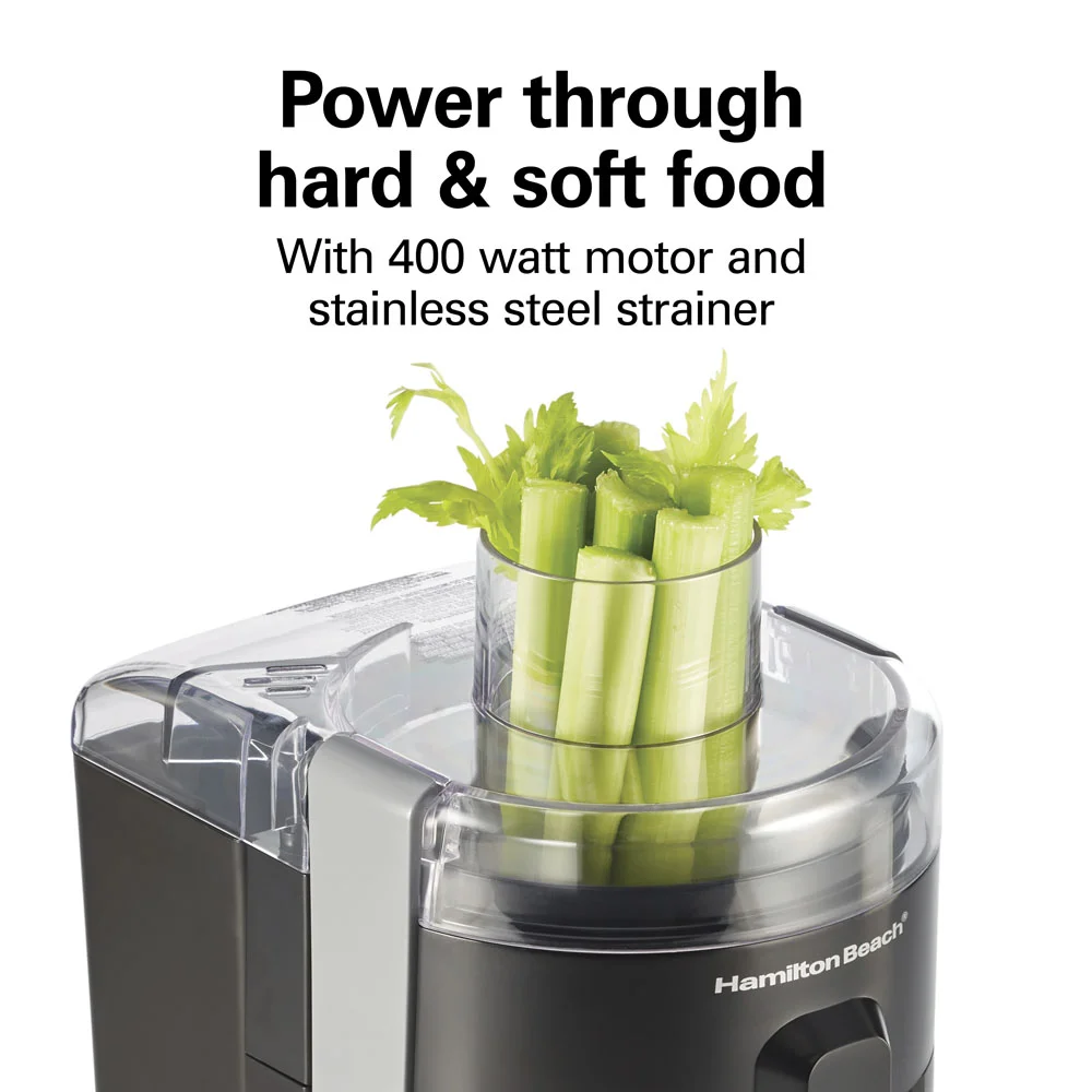 HealthSmart® Compact Juice Extractor, Black & Gray - Image 5