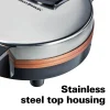 Belgian Waffle Maker with Adjustable Browning Control, Silver - Image 5