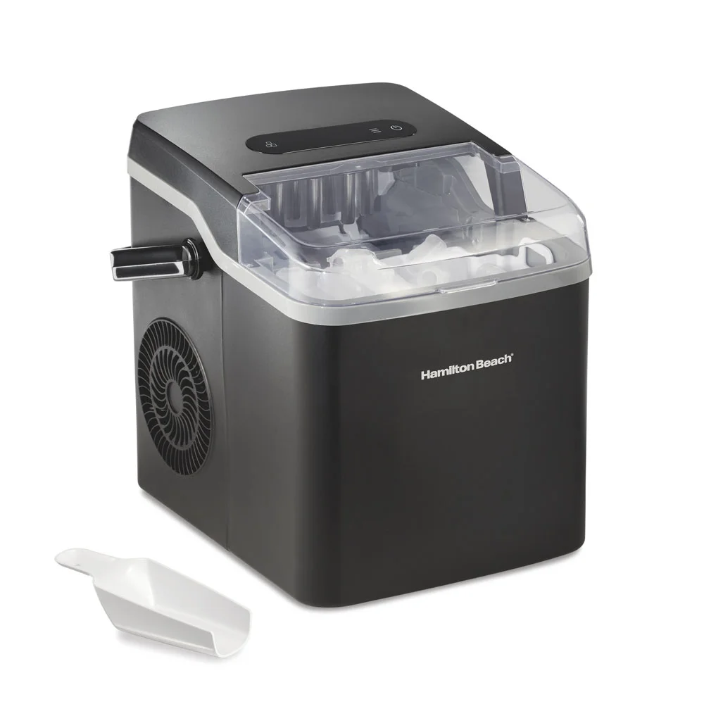 Countertop Bullet Ice Maker with Easy-Carry Handle, Black