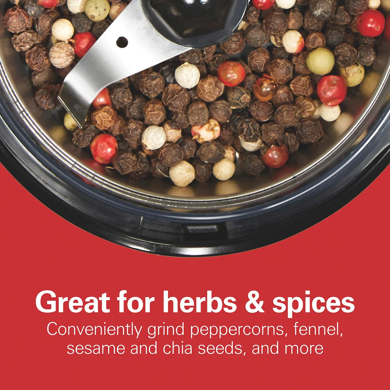 Hamilton Beach® Coffee and Spice Grinder, Black, 80410G - Image 6