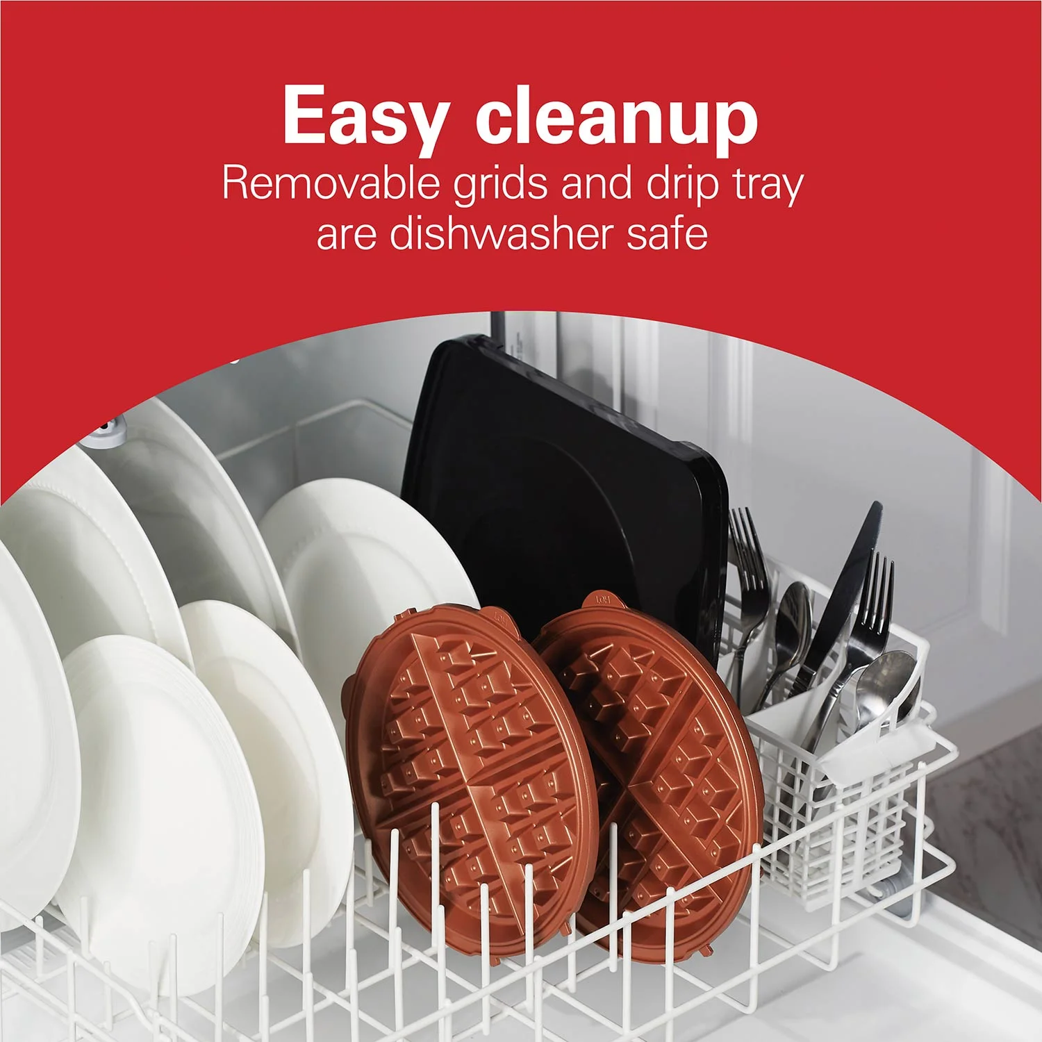 Durathon® Removable-Grid Belgian Waffle Maker - Image 4
