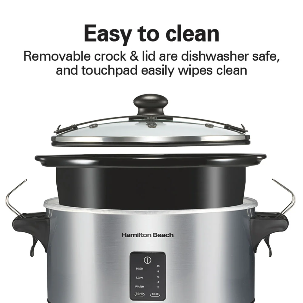 Programmable Stay or Go® Slow Cooker, Silver - Image 7