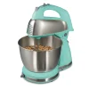 6 Speed Stand Mixer, Aqua Blue