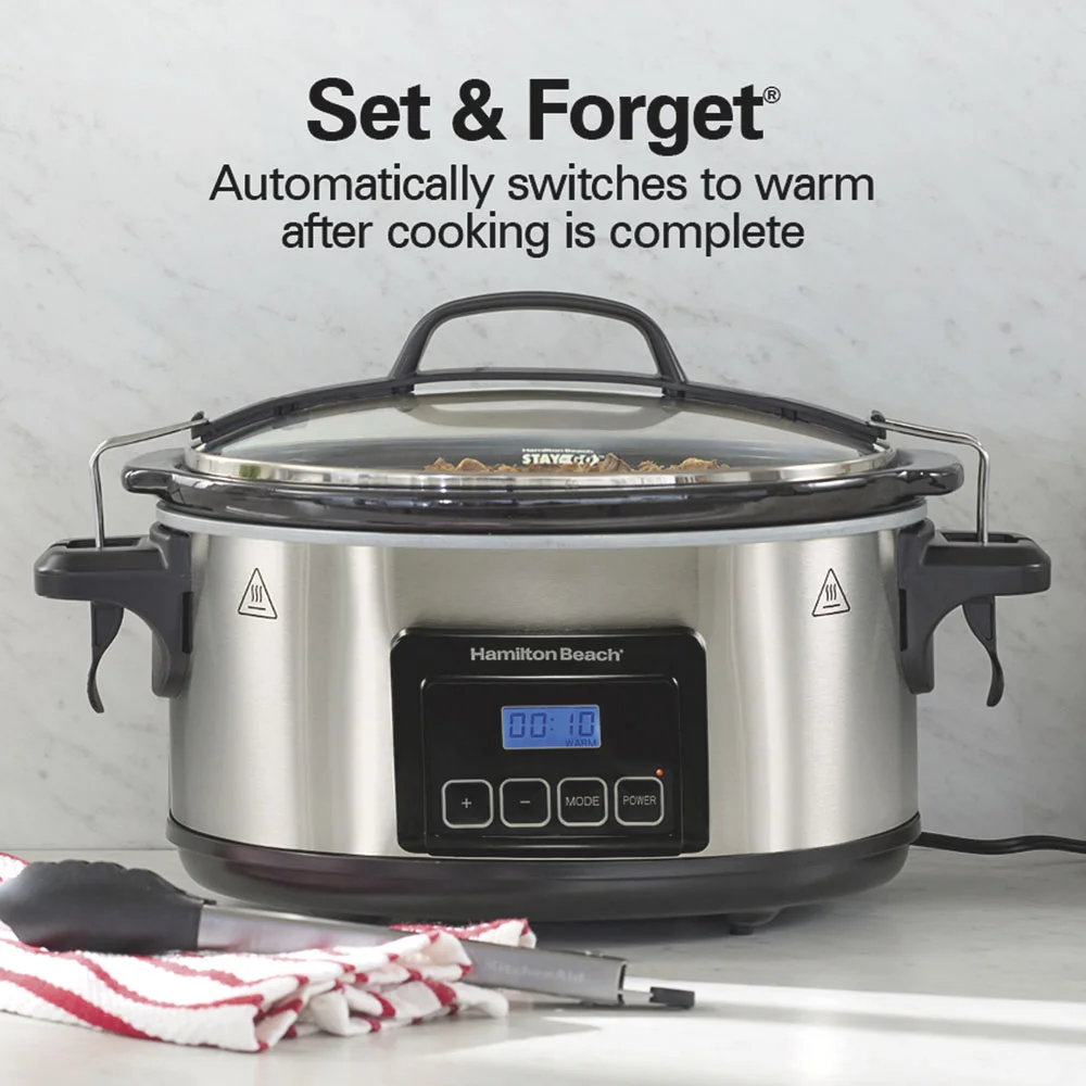 Programmable Stay or Go® 6 Qt. Slow Cooker, Stainless Steel - Image 6