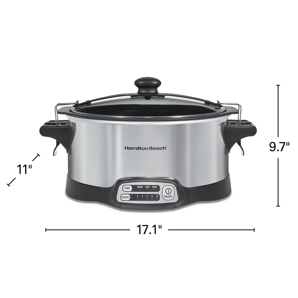 Stay or Go® Sear & Cook 6 Quart Slow Cooker, Silver - Image 8