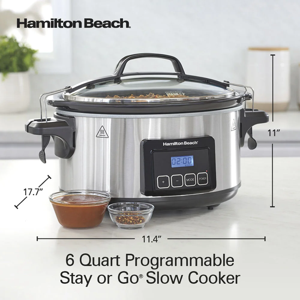 Programmable Stay or Go® 6 Qt. Slow Cooker, Stainless Steel - Image 8