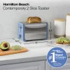 Contemporary 2 Slice Toaster, Steel Blue - Image 8