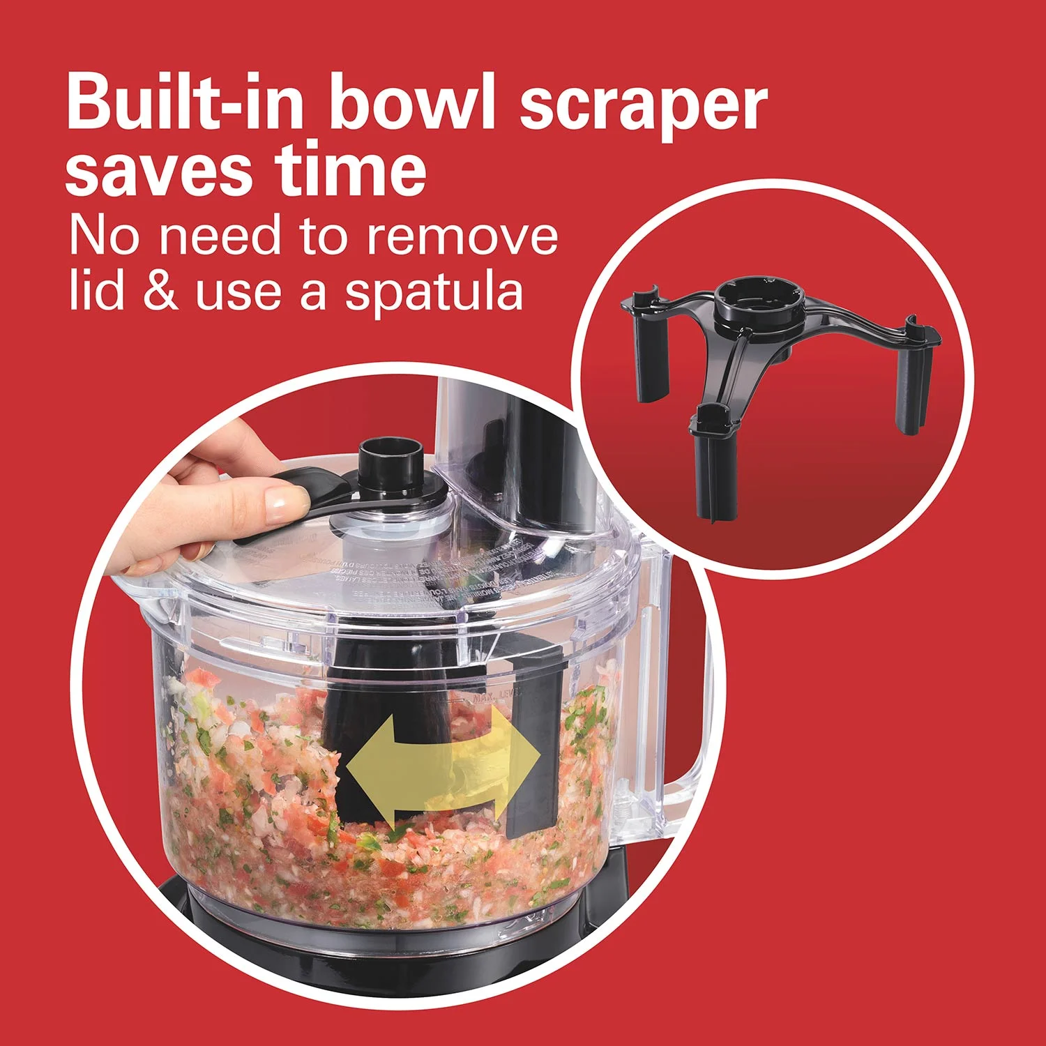 Hamilton Beach® Bowl Scraper Food Processor, 8 Cup Capacity, Black, 70743J - Image 2