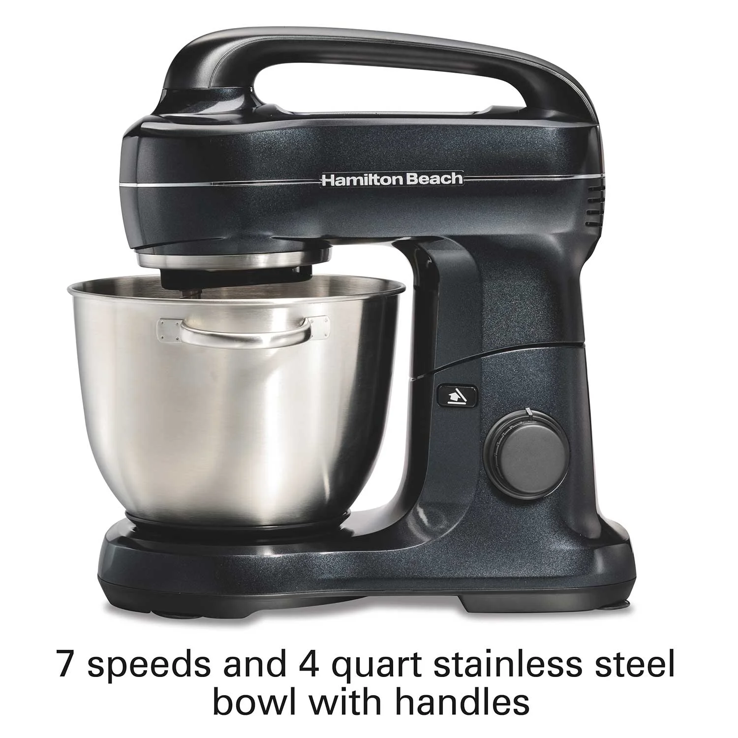7 Speed Stand Mixer, 4 Quart, Black - Image 3