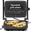 Panini Press & Gourmet Sandwich Maker, Red - Image 3